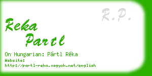 reka partl business card